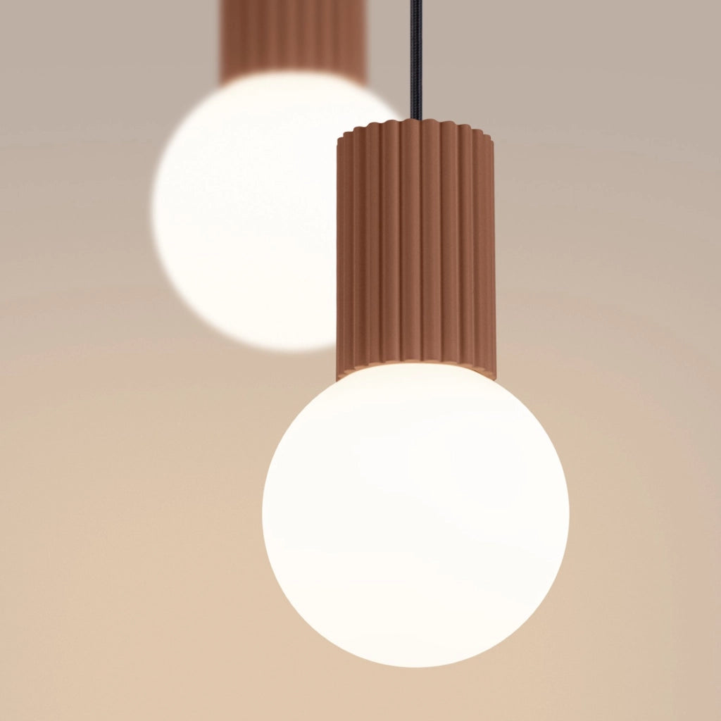Lampada a sospensione HALO 2P mocca