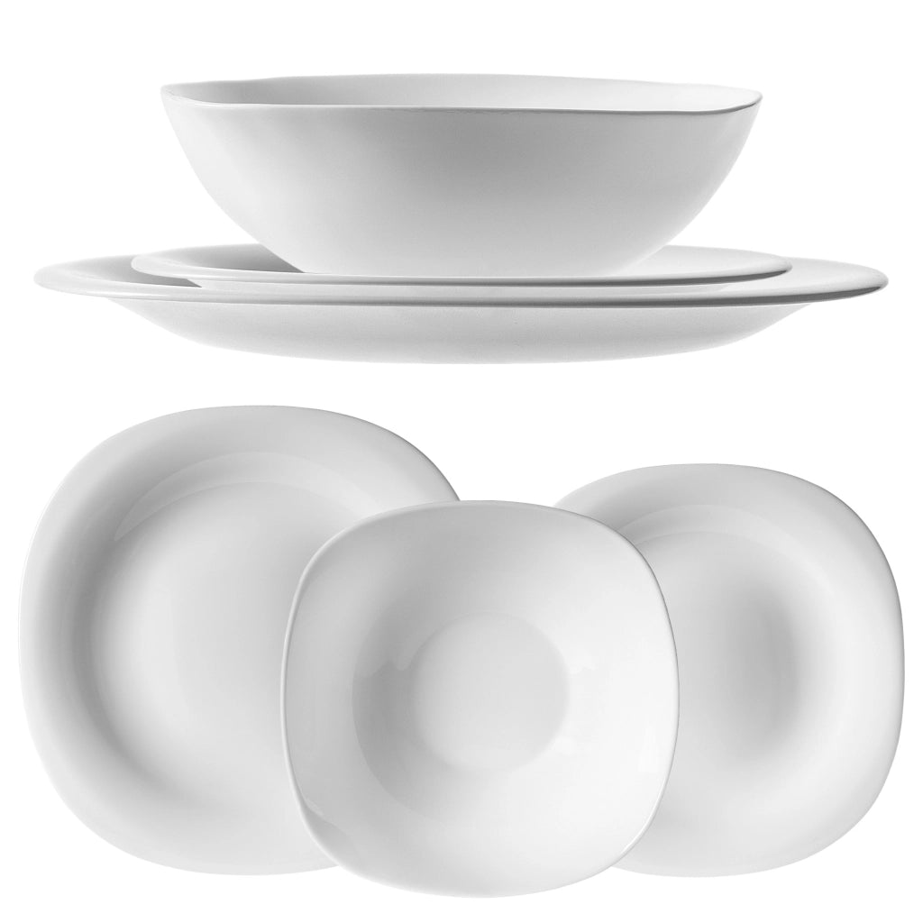 Set di 3 piatti KADAX, colore bianco.