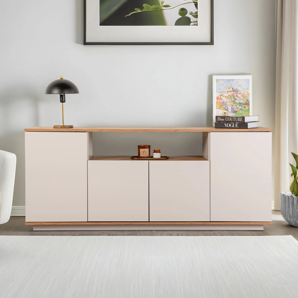 Credenza in legno "Arista" - 180 x 44 x 75 cm - Beige