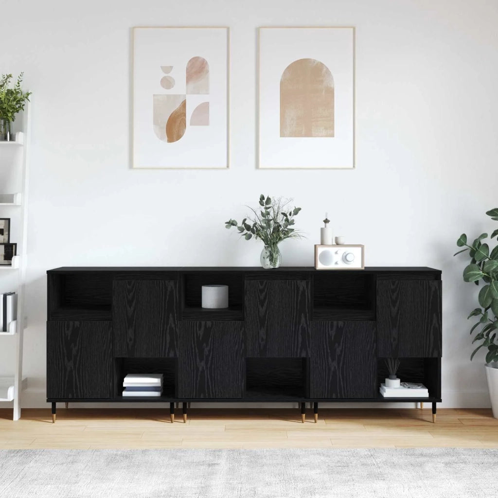 Sideboards 3 pcs Rovere Nero 3394544