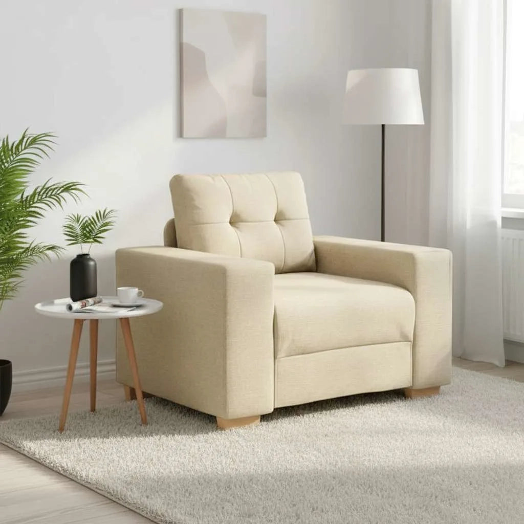Divano Sedia Crema 60 cm in Tessuto