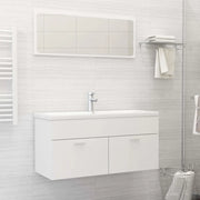 Set Mobili da Bagno 2 pz Bianco in Truciolato cod mxl 63962