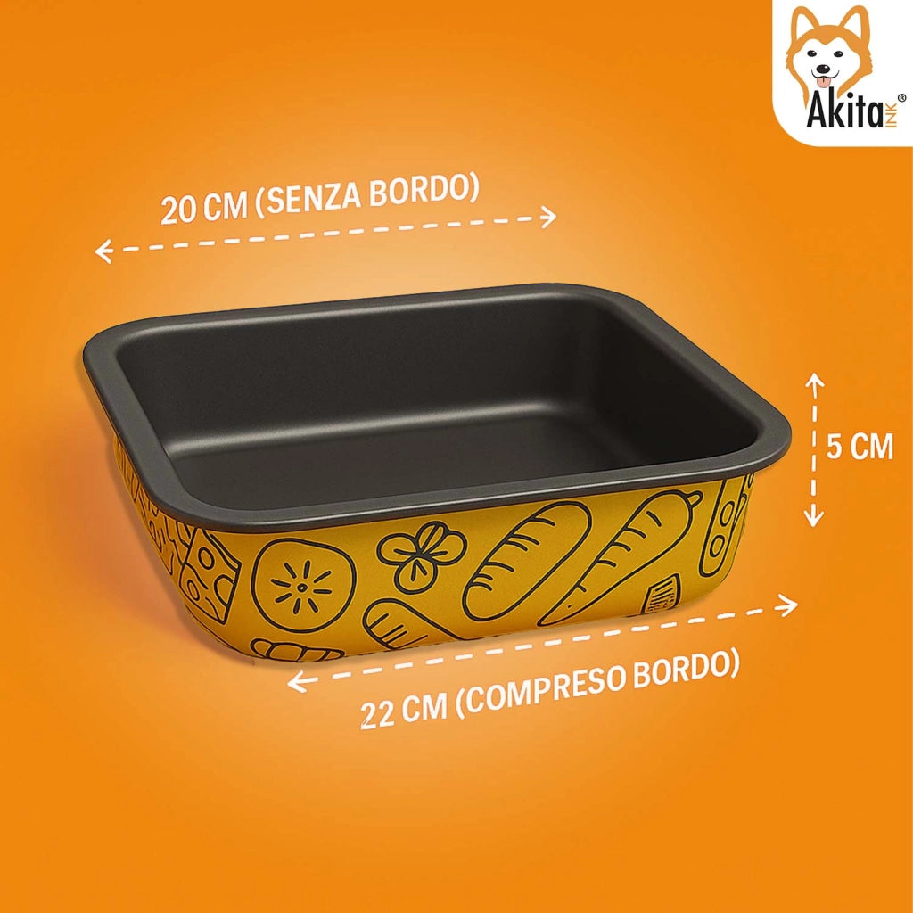 Akitaink Teglia Rettangolare Friggitrice Aria 22x16
