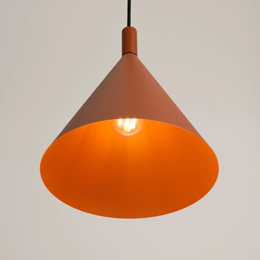 Lampada a sospensione NOX 25 ocra rossa