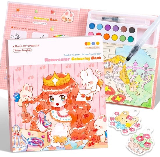 Libro di colore 4-in-1 - Attività per bambini - Creatività - Movimento fine - Ideale regalo per bambini di età prescolare - Attività di colore