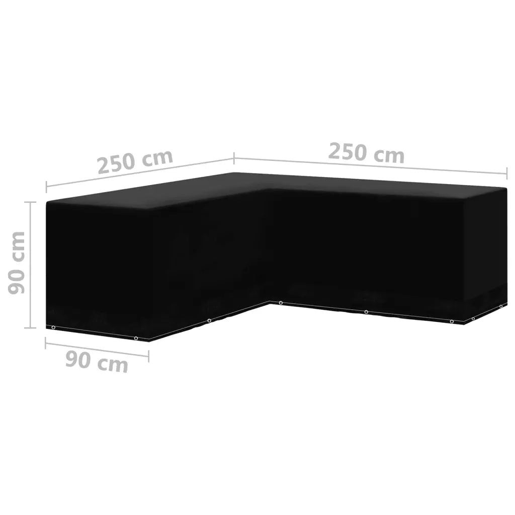 Teli per Mobili da Giardino 2 pz-Coprimobili da giardino a L 12 Occhielli 250x250x90 cm