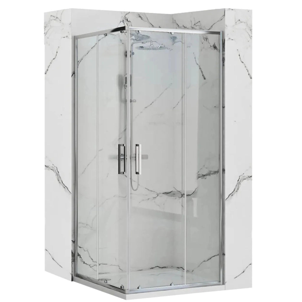 Cabina Doccia Rea Punto 90x90 con piatto doccia Savoy black