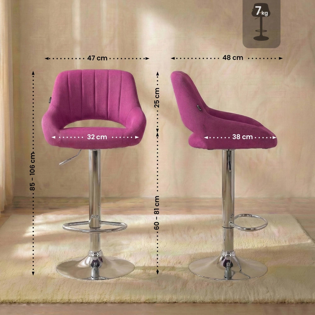 Set di 2 sgabelli da bar tessuto Milet C 10