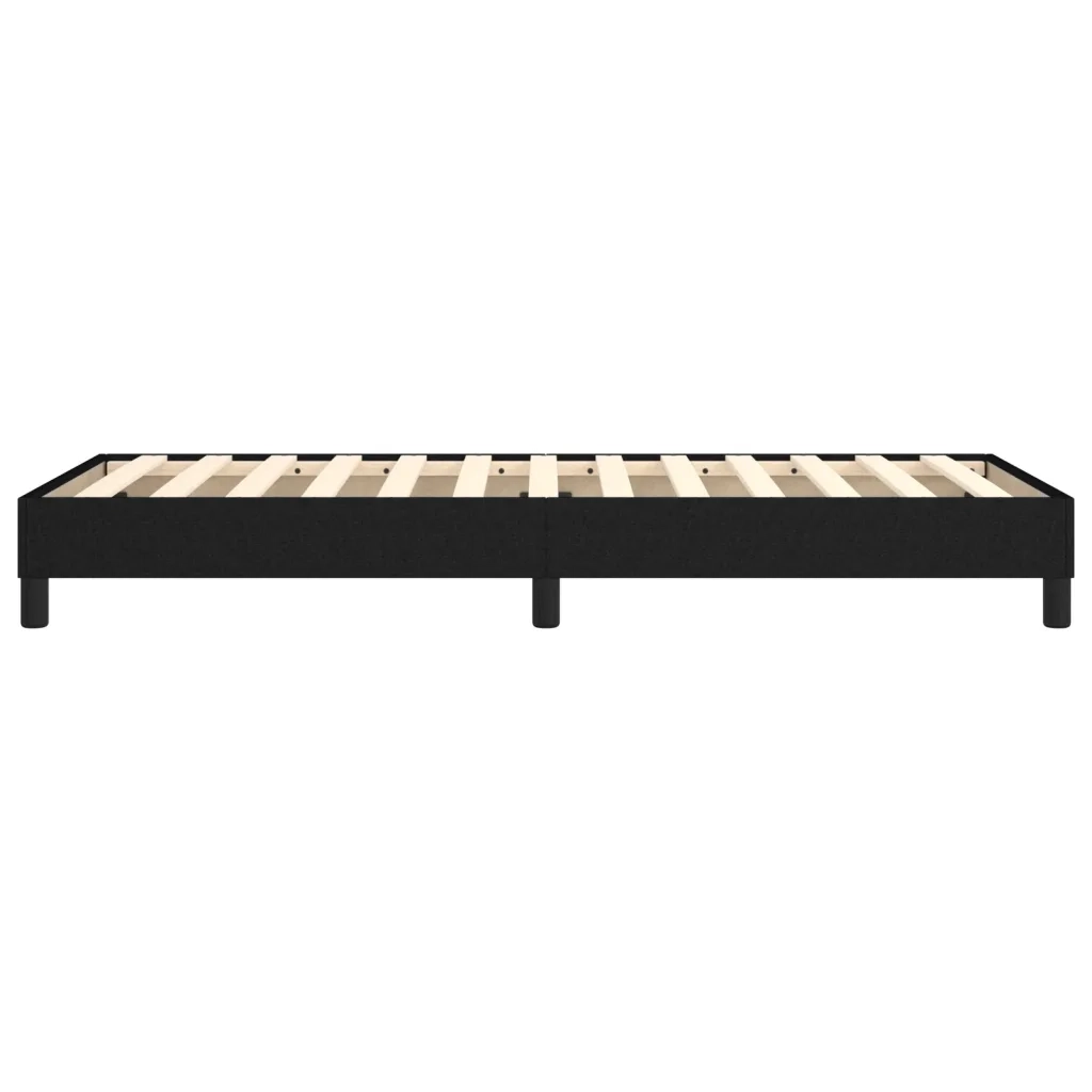 Struttura Letto a Rete a Molle-Giroletto Nero 100x200 cm in Tessuto 242577