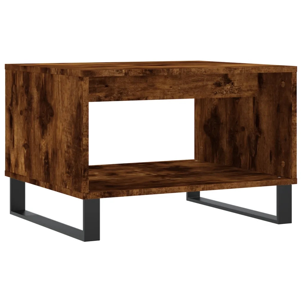 Tavolino da Salotto-Tavolino da soggiorno-Tavolo Rovere Fumo 60x50x40 cm Legno Multistrato 828083