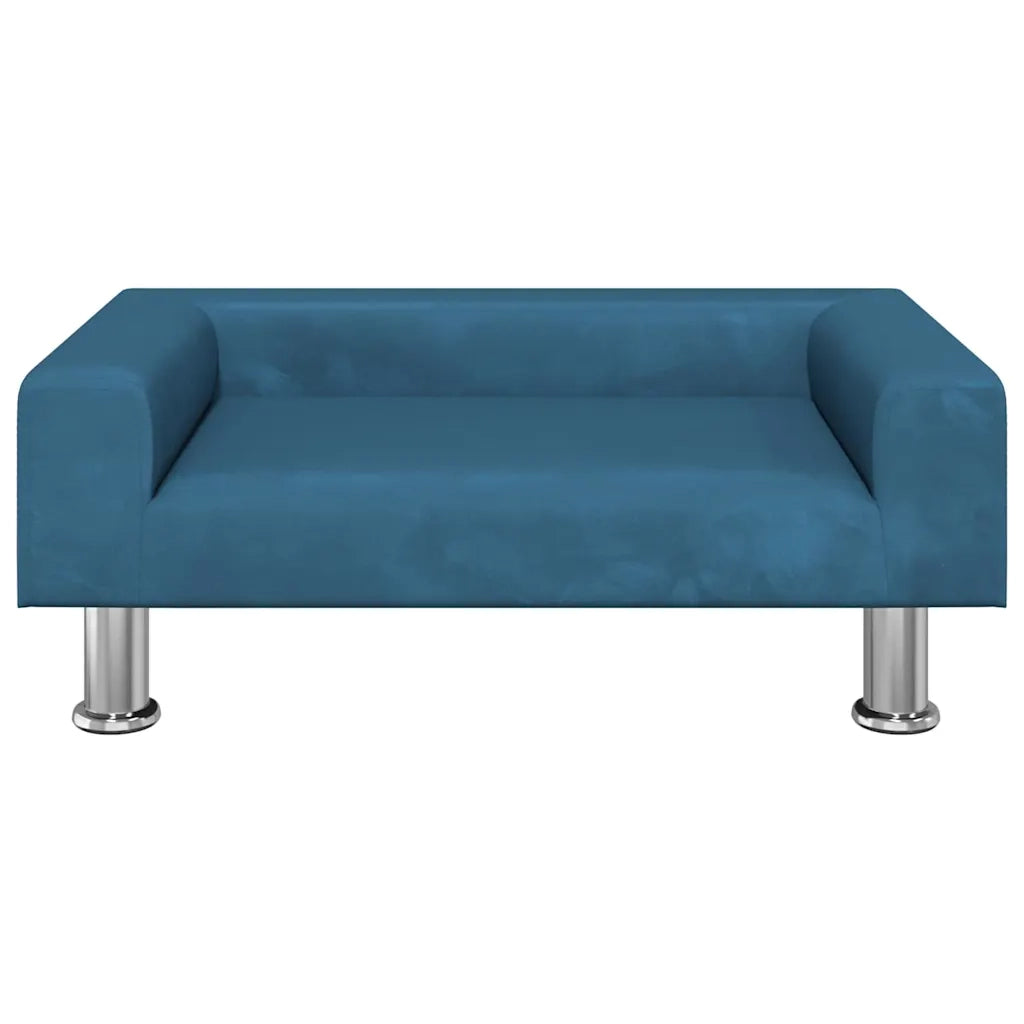 Lettino per Cani Blu 70x45x26,5 cm in Velluto