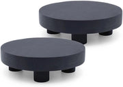 Set di 2 Scaffali in Legno Nero per Piantine - Stendardi per Fiori Miniature da 15 cm