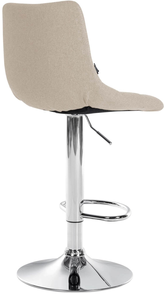 Set di 2 sgabelli da bar Jerry Fabric crema,cromo