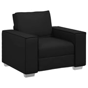 Poltrona | Sedia Relax Sofa Nero 100 cm Pelle Sintetica