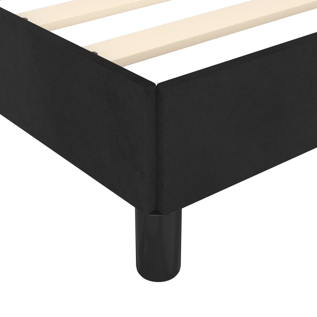 Giroletto senza Materasso Nero 140x190 cm in Velluto 3125997