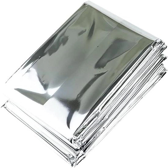 Pacchetto da 4 Allettanti Reddenti Termici in Mylar per Escursioni, Survival, Maratoni e Primo Soccorso