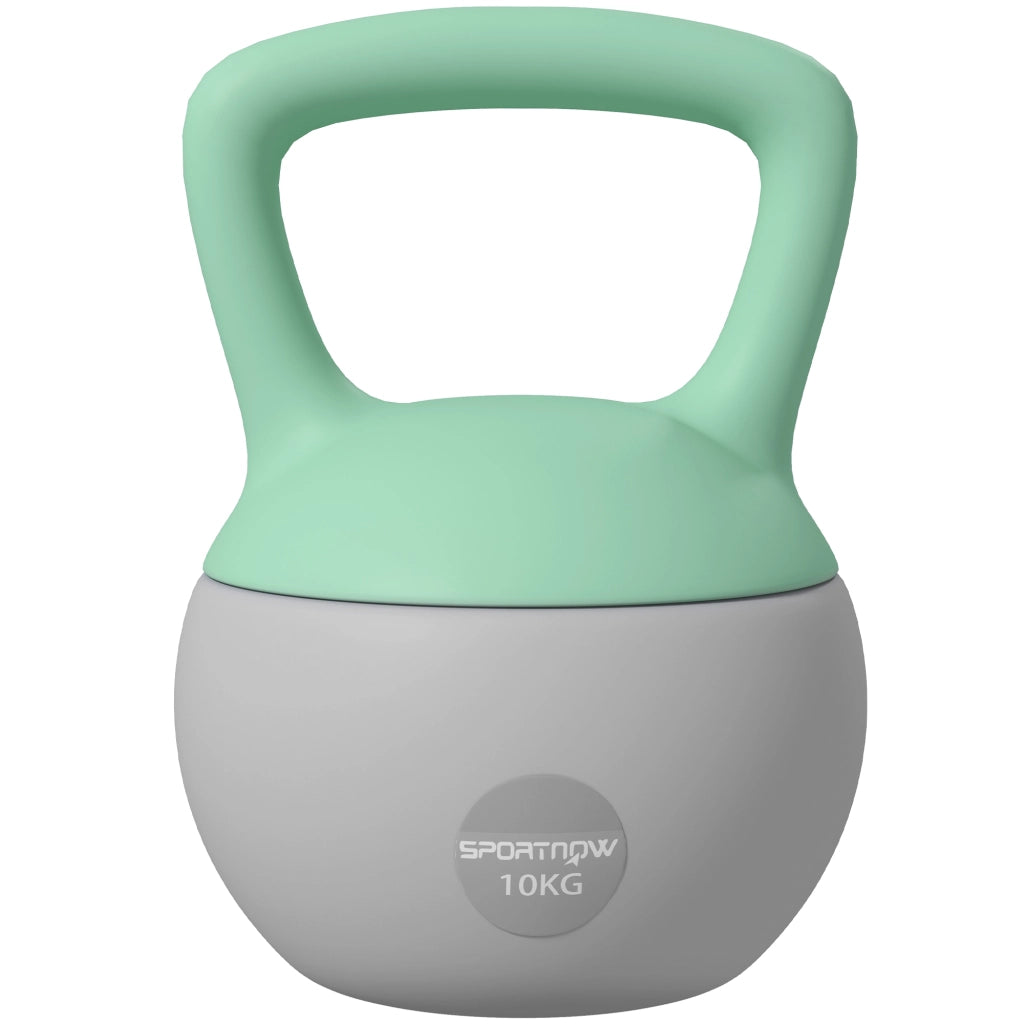 Kettlebell 10 kg ¨C zephmum ¨C Verde e Grigio 21x21x30 cm