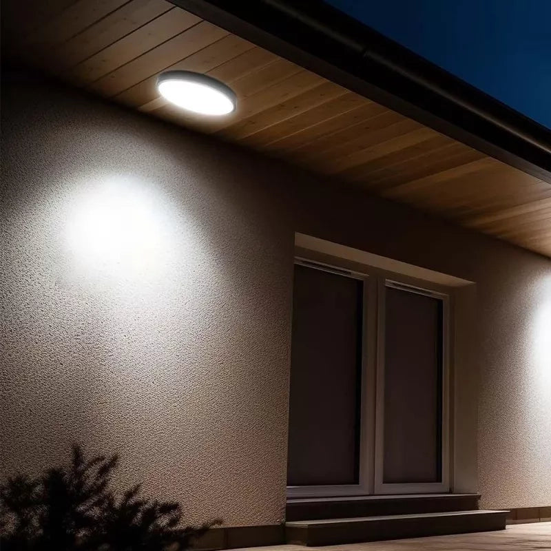 Plafoniera LED 36W rotonda 42cm nera sensore IP44 V-TAC