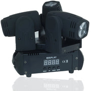 Trade Shop - Faro Faretto 3 Led Rgbw Testa Rotante Effetti Disco Dj Flash Color Led Strobo -