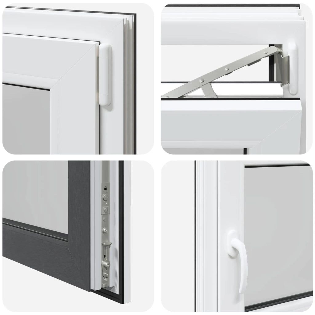 Finestra per Soffitta RISOR 110 x 50 cm PVC e Vetro Antracite CFW9126024