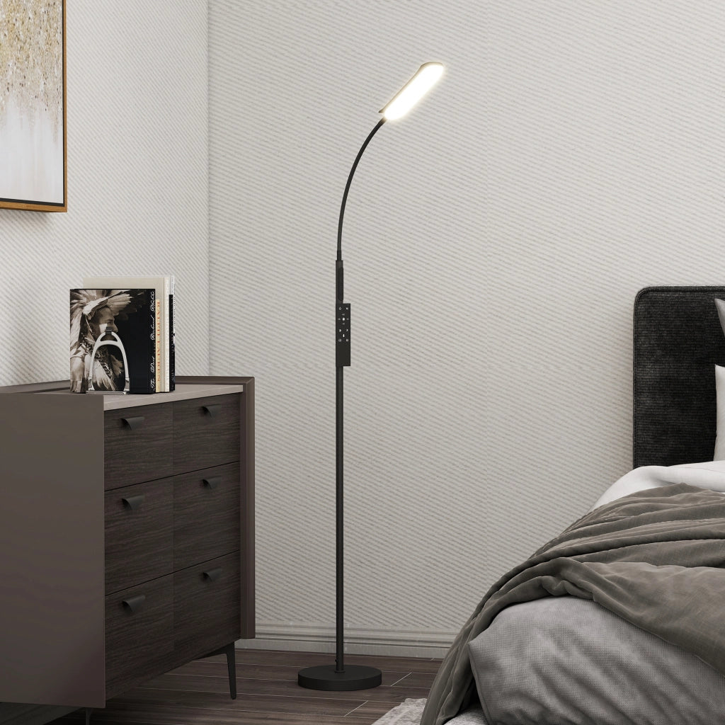 Lampada da terra per soggiorno ¨C Minimal ¨C nero, telecomando, controllo touch, regolabile