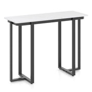 Consolle moderna rettangolare 107 x 40 x 79,5 cm design elegante e robusto in effetto marmo nero 20_0013826