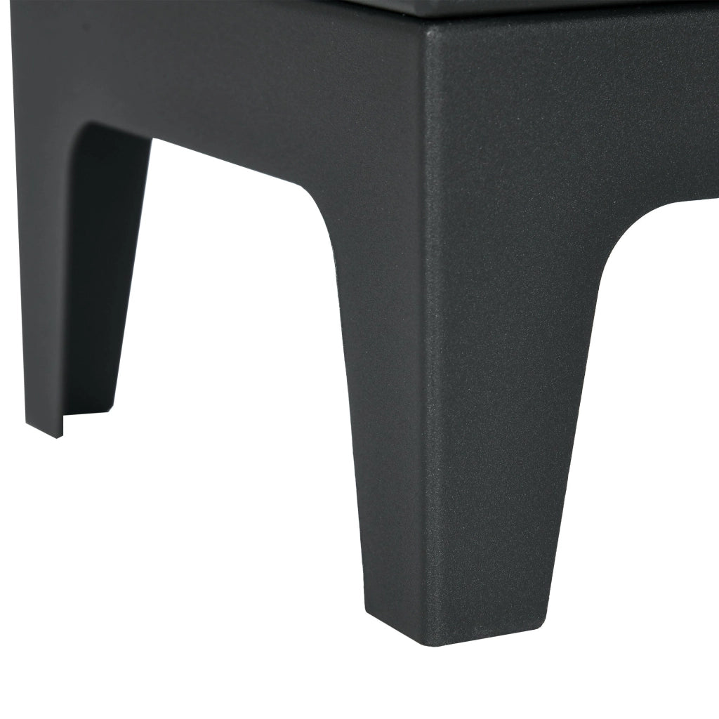 Camino a Bioetanolo da Pavimento 36x26x54 cm Bruciatore da 1,2L in Acciaio Inox Nero