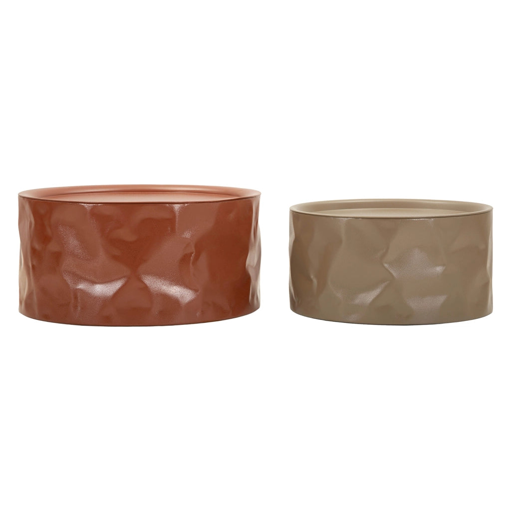 Ganovama, Tavolino da Salotto set da 2, 34x66x66h cm Rosso