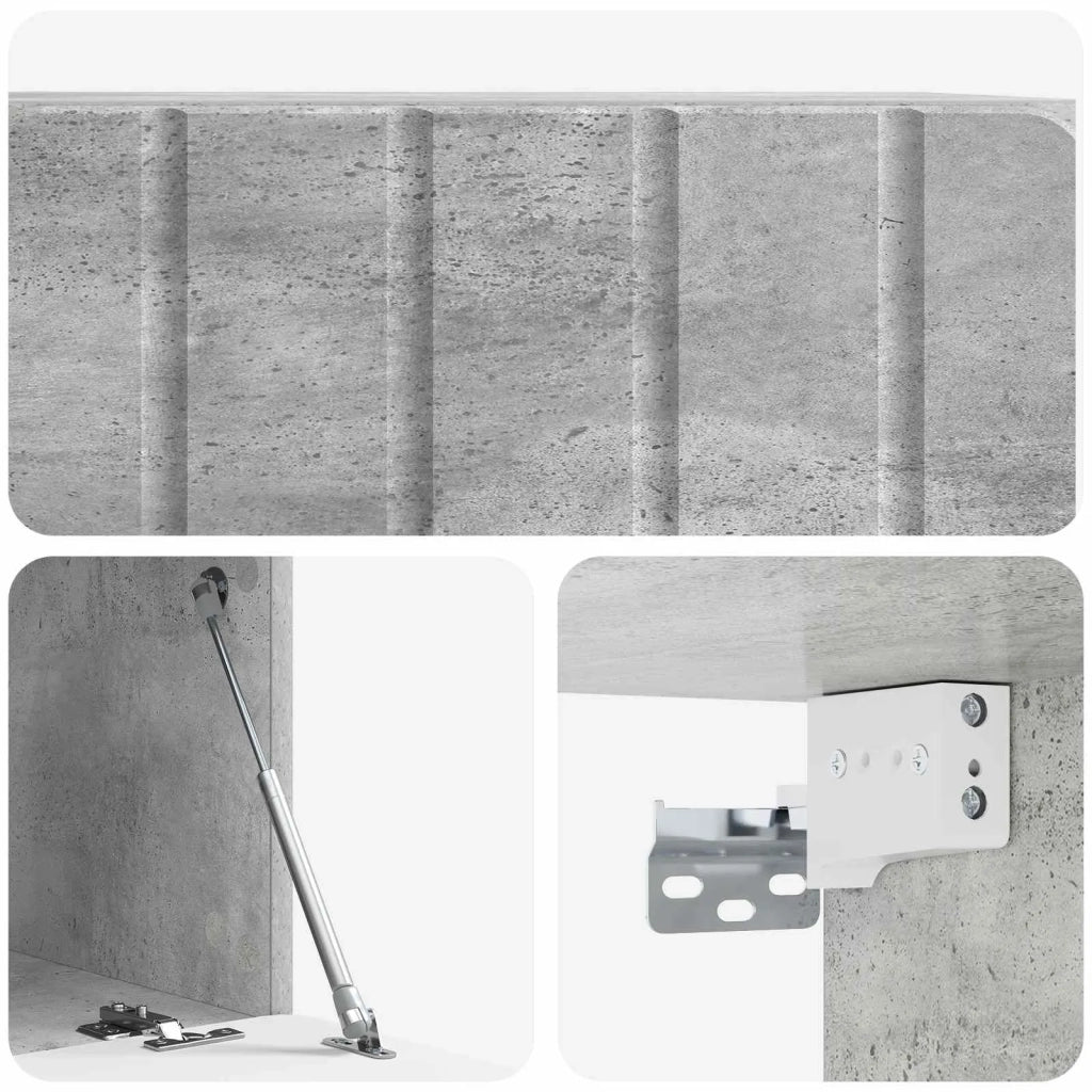 Mobile Porta TV da Muro Grigio Cemento 59,5 x 41 x 30 cm