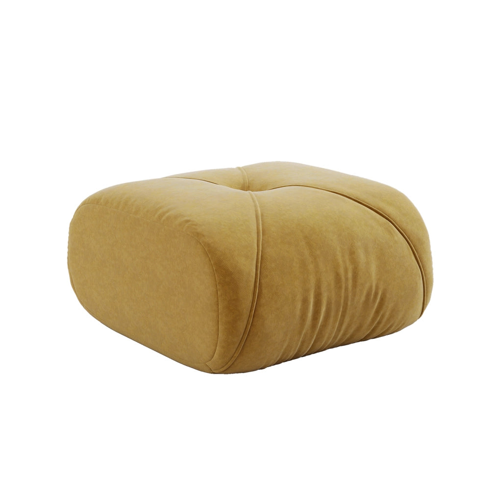 Pouf 78x76x45 cm in ciniglia gialla