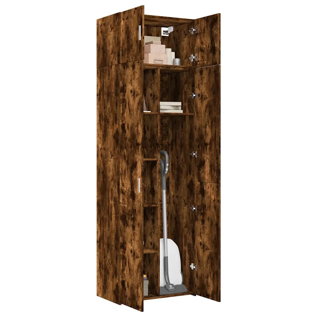 vidaXL Armadietto Rovere Fumo 70x42,5x225 cm in Legno Multistrato
