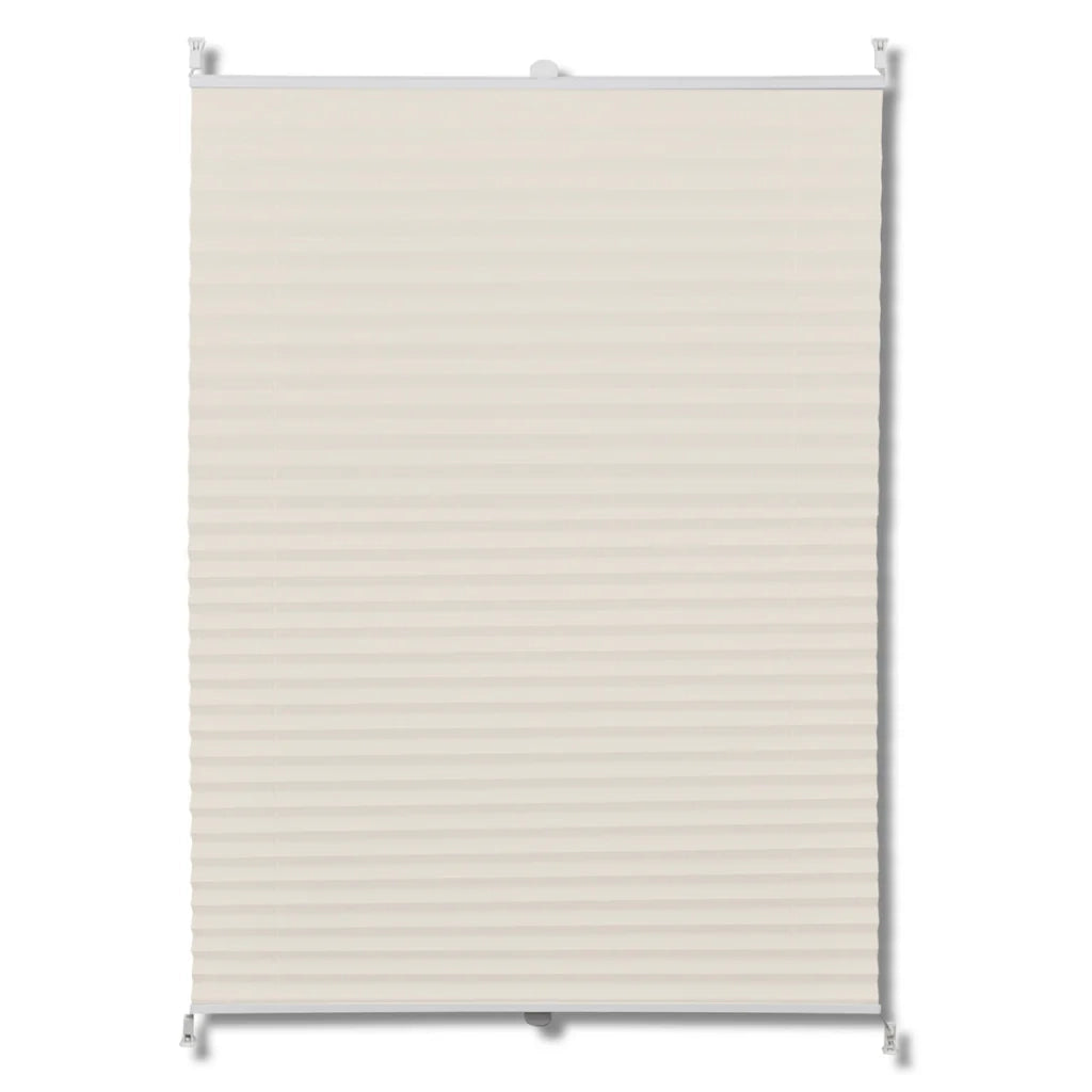 Tenda plissettata color crema 90 x 125 cm 4102213