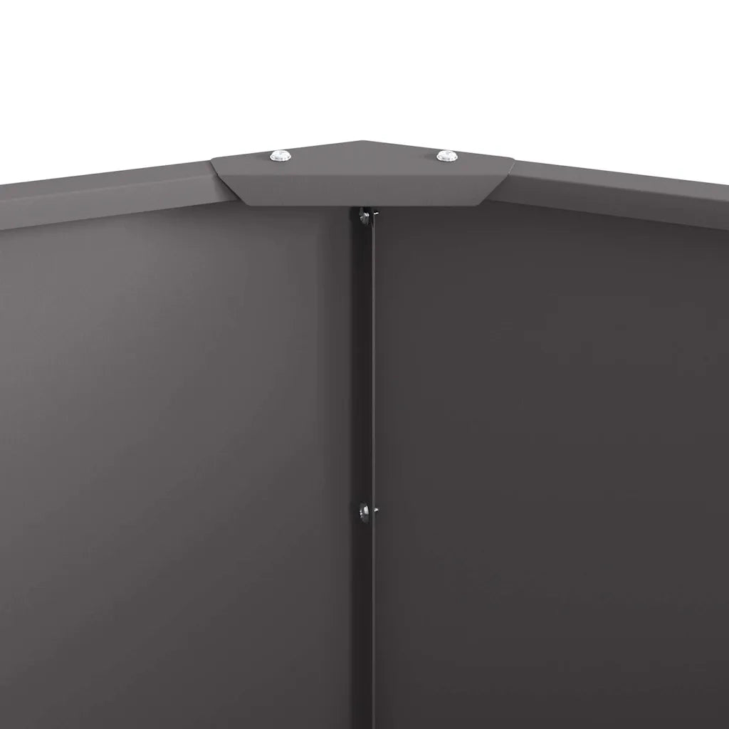 Fioriera Nero 120 x 120 x 50 cm Acciaio 883745
