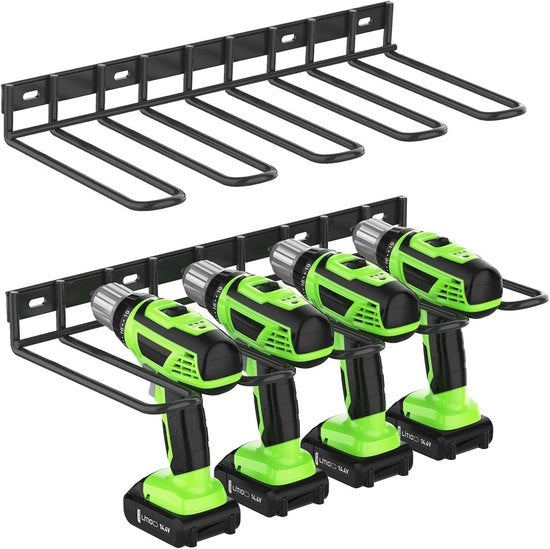 Sistema di Organizzazione per Strumenti Elettrici con Morsetto Robusto per Trapano - Organizzatore per Strumenti Senza Fili