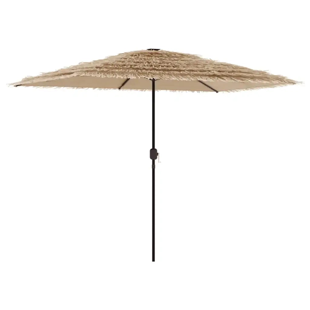 Ombrello | Parasolne Giardino LED e Palo in Acciaio Marrone 300x200x250cm