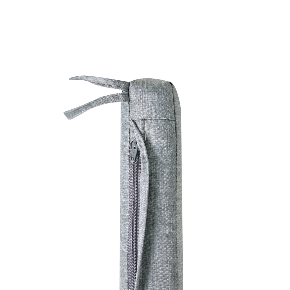 Set di 8 cuscini per sedie da giardino in tessuto poliestere resistente ai raggi UV grigio