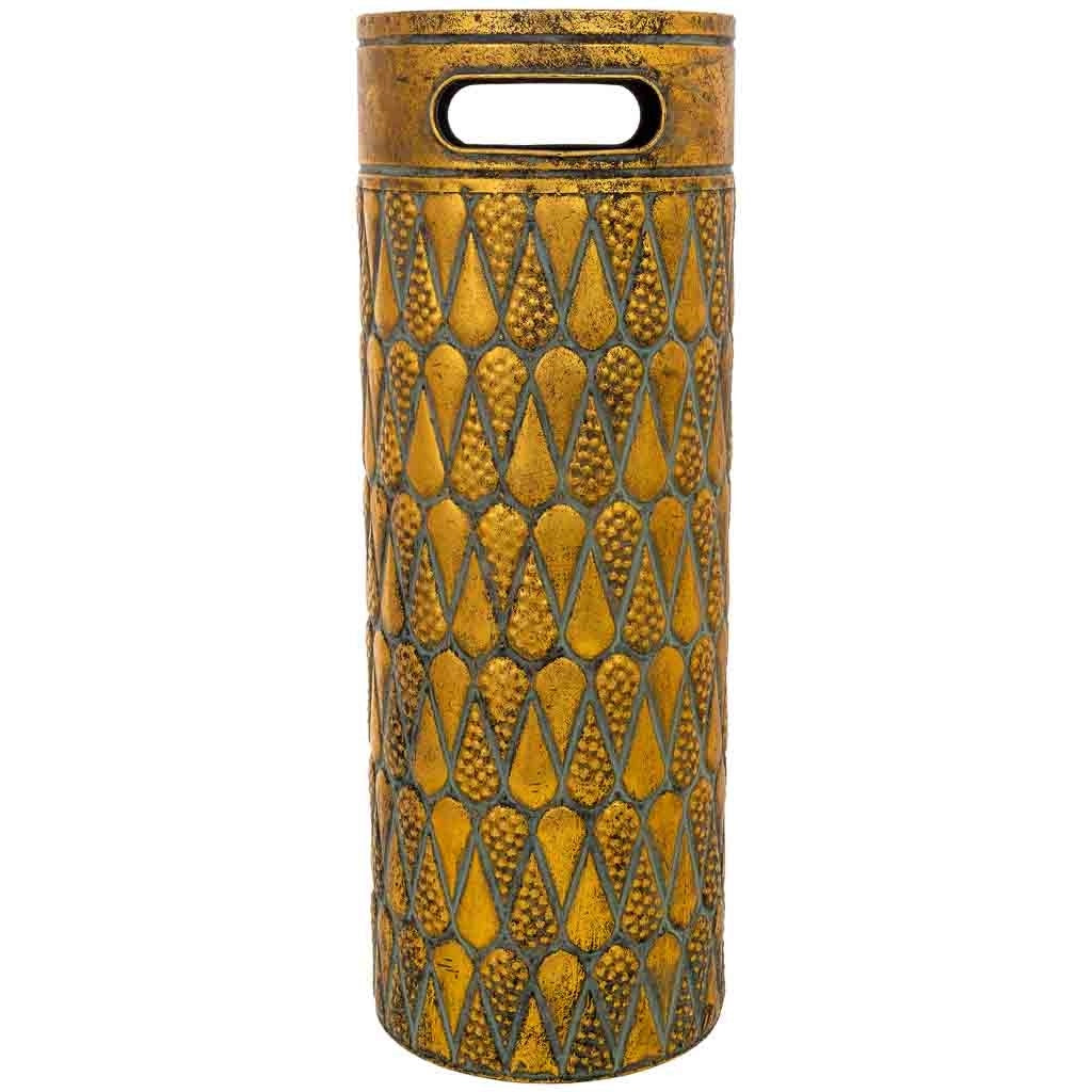 Portaombrelli metallo dorato 20x20x55h cm