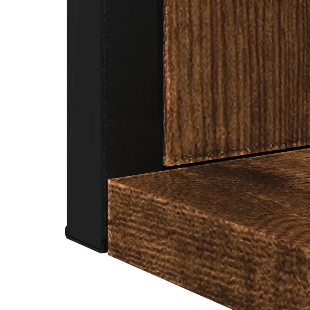Specchio Bagno con Ripiano Rovere Fumo 50x12x60 cm Multistrato 842418