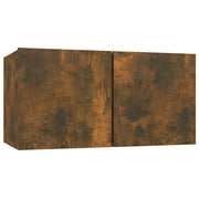 Mobile TV | Armadietto TV | Mobile Porta TV Pensile Rovere Fumo 60x30x30 cm in Legno Multistrato
