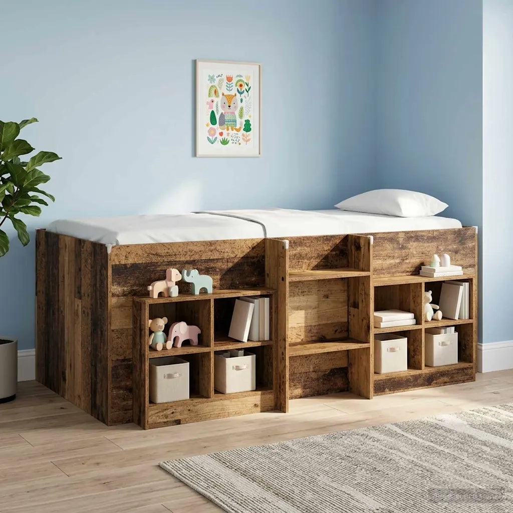 Armadietto per letto 2 pz Legno antico 66 x 33 x 48 cm CFW5218305