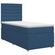 Letto box spring con materasso Blu 90 x 190 cm Tessuto 3453773