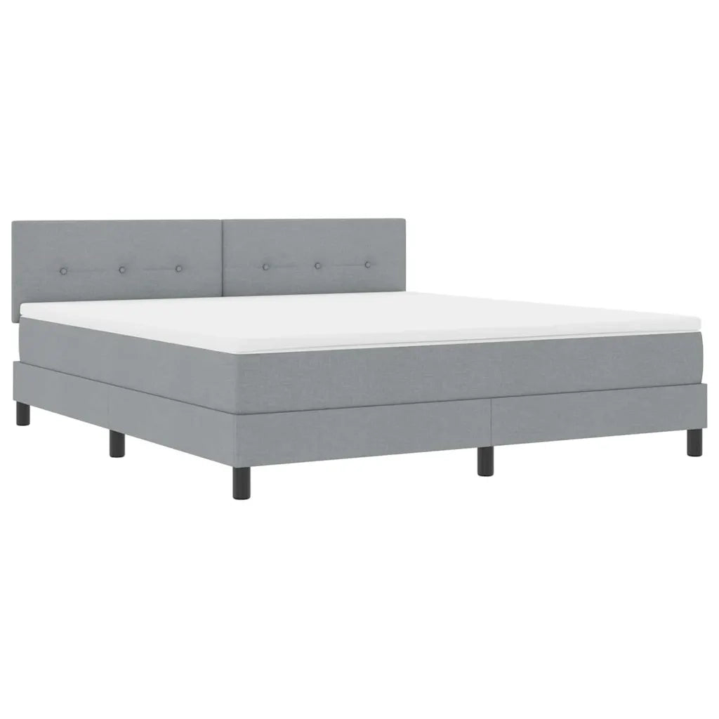 Letto a molle con materasso Grigio chiaro 180 x 200 cm Tessuto 3342226
