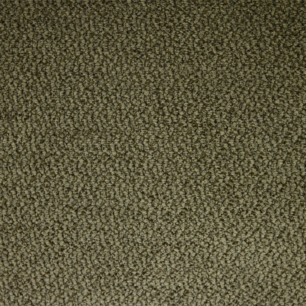 Poltrona vintage in tessuto chenille con struttura cromata, verde kaki