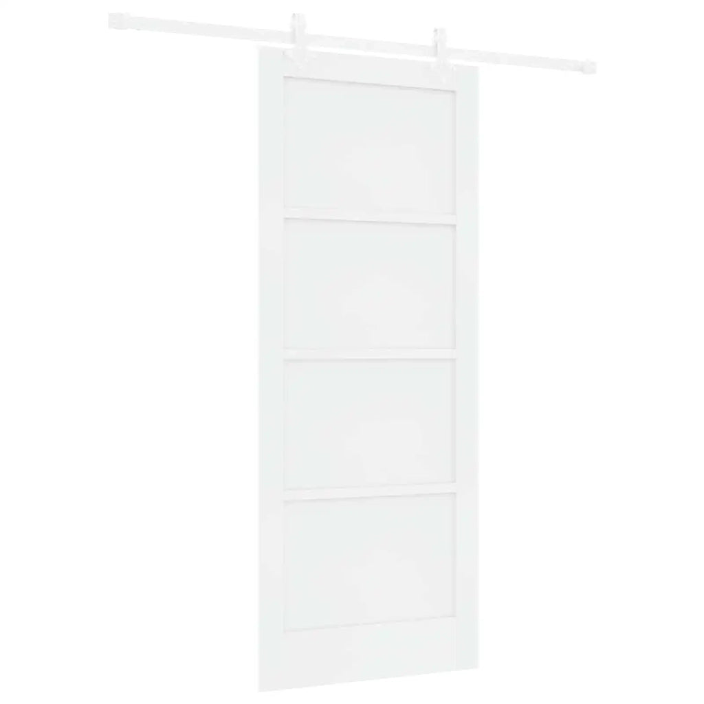 Porta scorrevole Bianco 83 x 202 cm Legno Massello di Pino 3445524