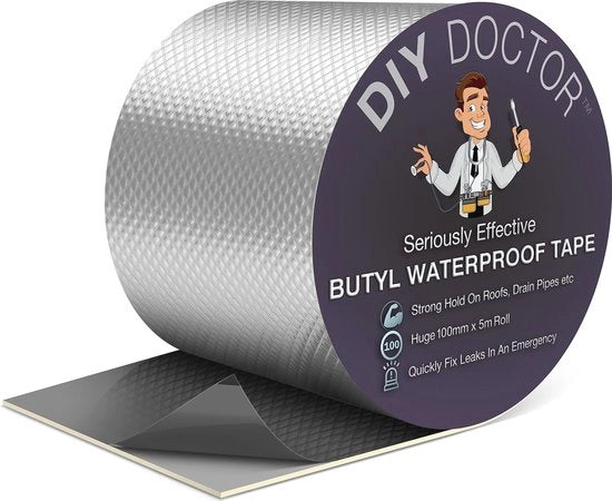 Nastro adesivo butilico impermeabile 100mm x 5m per riparazioni di intonaco e perdite