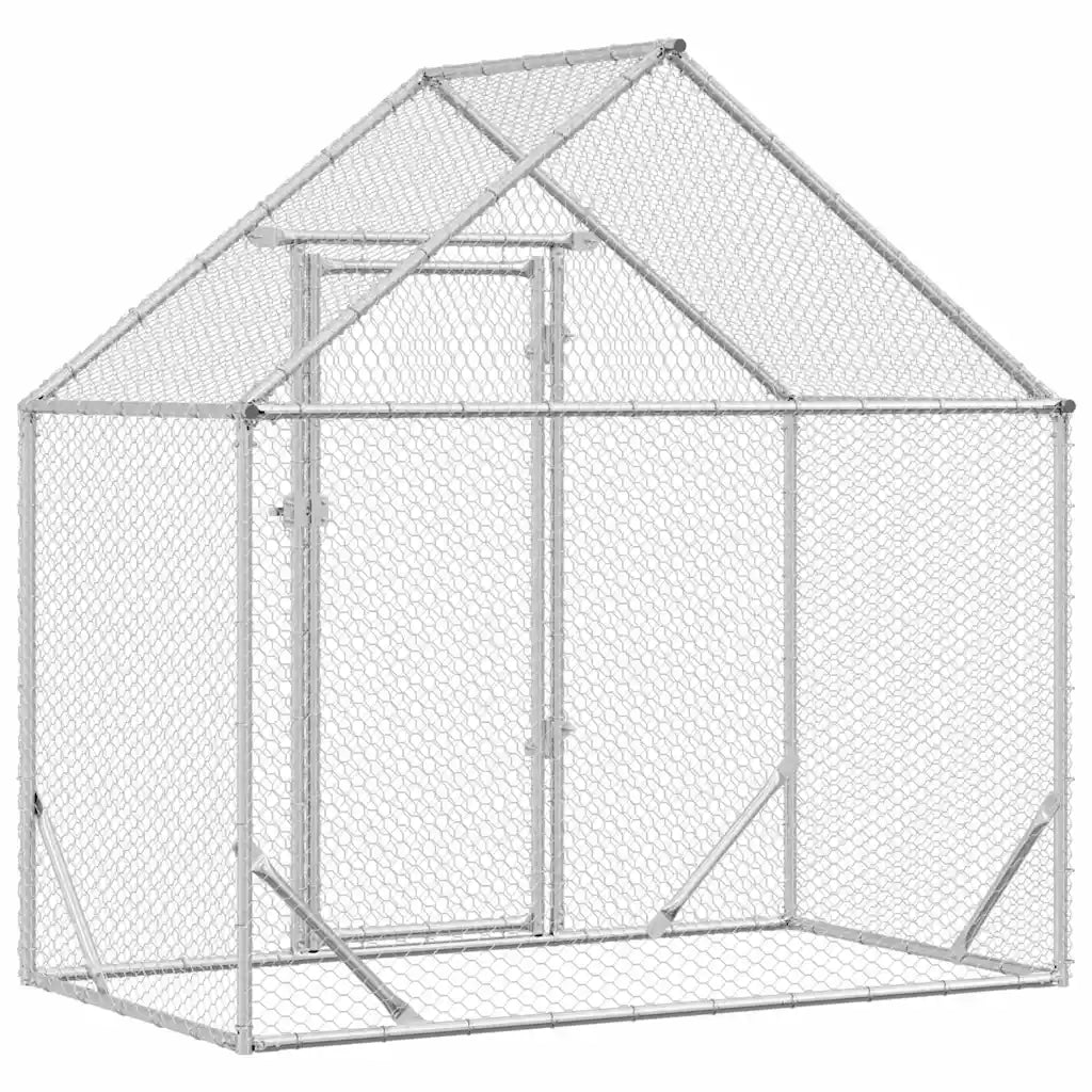 Gabbia per polli Argento 170 x 100 x 177 cm Acciaio zincato
