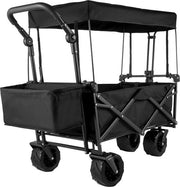 Carrello pieghevole - Con tetto - Carrello - Trolley - Carrello da campeggio - Carrello da spiaggia - MASSIMO 100 KG - 360 Gradi girevole
