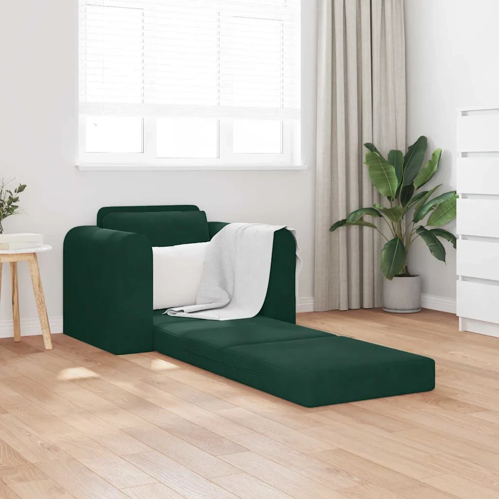Divano letto-Sofa Letto-Daybed Verde Scuro 98 x 71 x 83 cm Velluto
