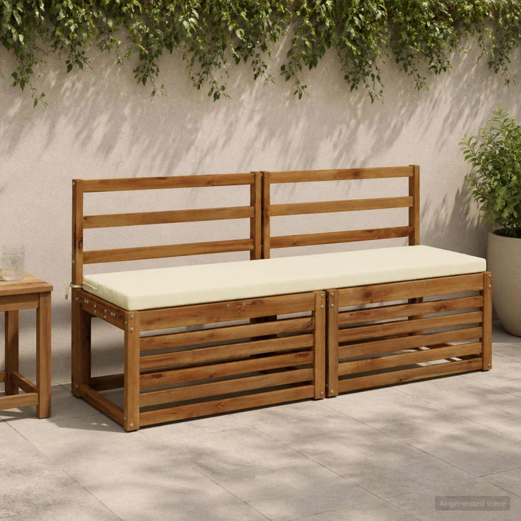 Cuscini per Panchina a 2 Pezzi SOEST 2 pz 100% Poliestere Crema 948999