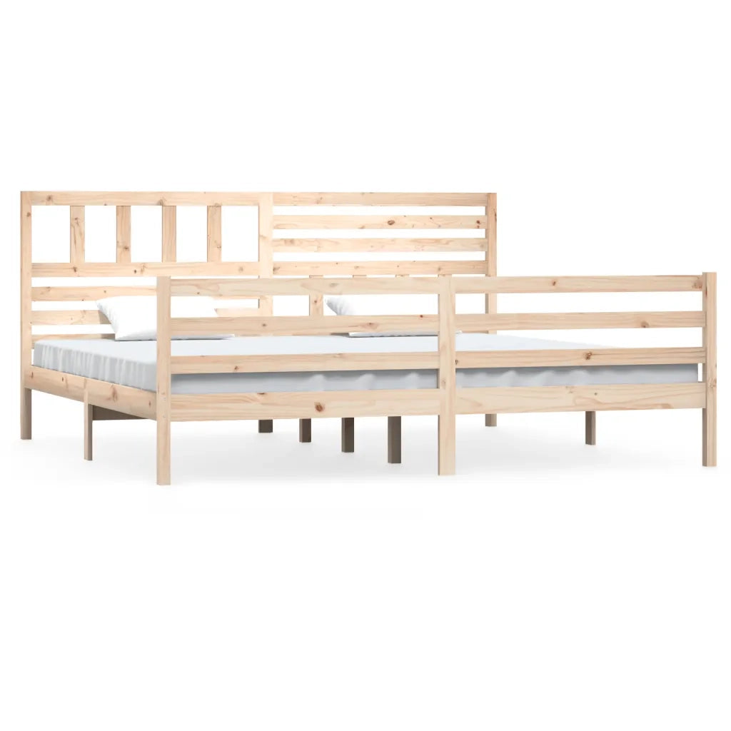 Giroletto senza Materasso-Struttura Letto in Legno Massello 200x200 cm 358407